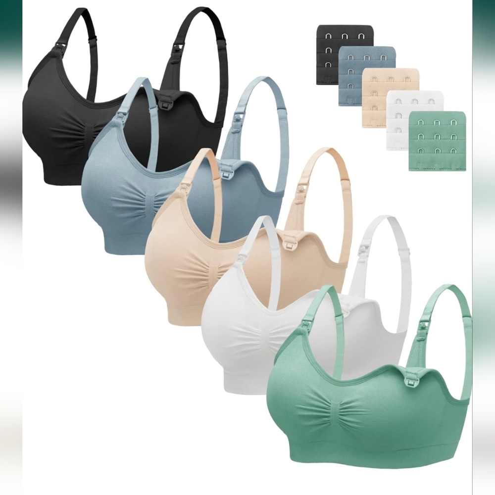 Nursing Bra 5 Pack Womens Maternity Breastfeeding Bra Seamless